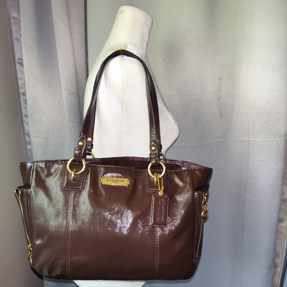 Coach Gallery Patent Leather Satchel Tote